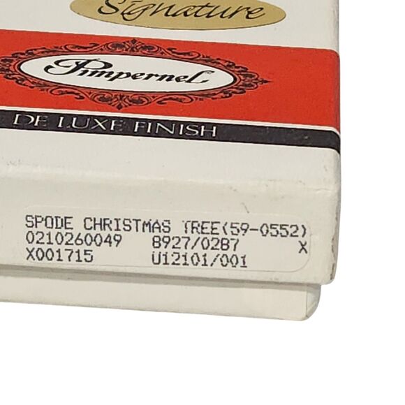 6 Pimpernel Spode Christmas Tree Coasters Cork Back Square w/Box De Luxe Finish - Picture 5 of 7